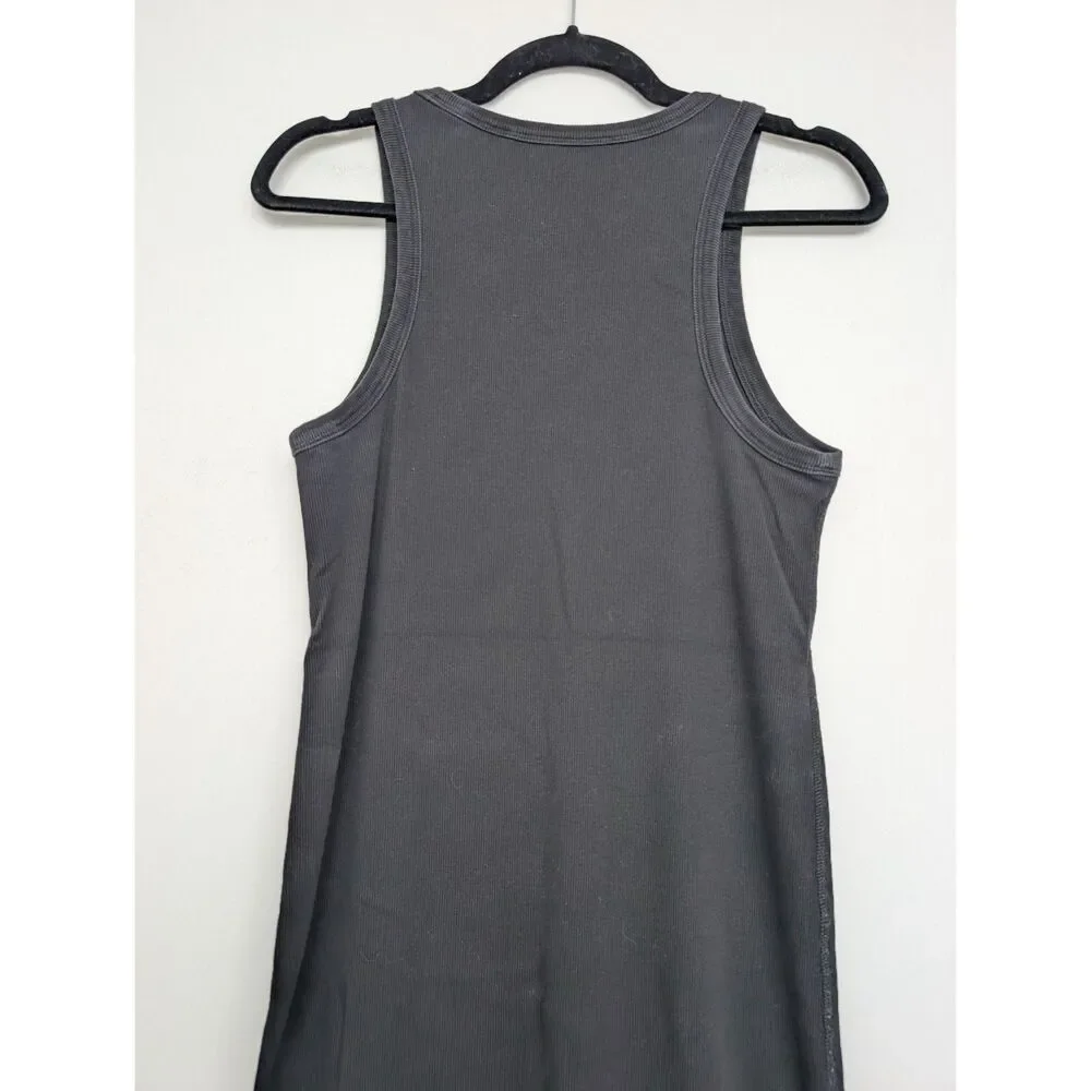 COS Rib Knit Sleeveless Black Bodycon Midi Maxi Dress Sz M Capsule Wardorbe